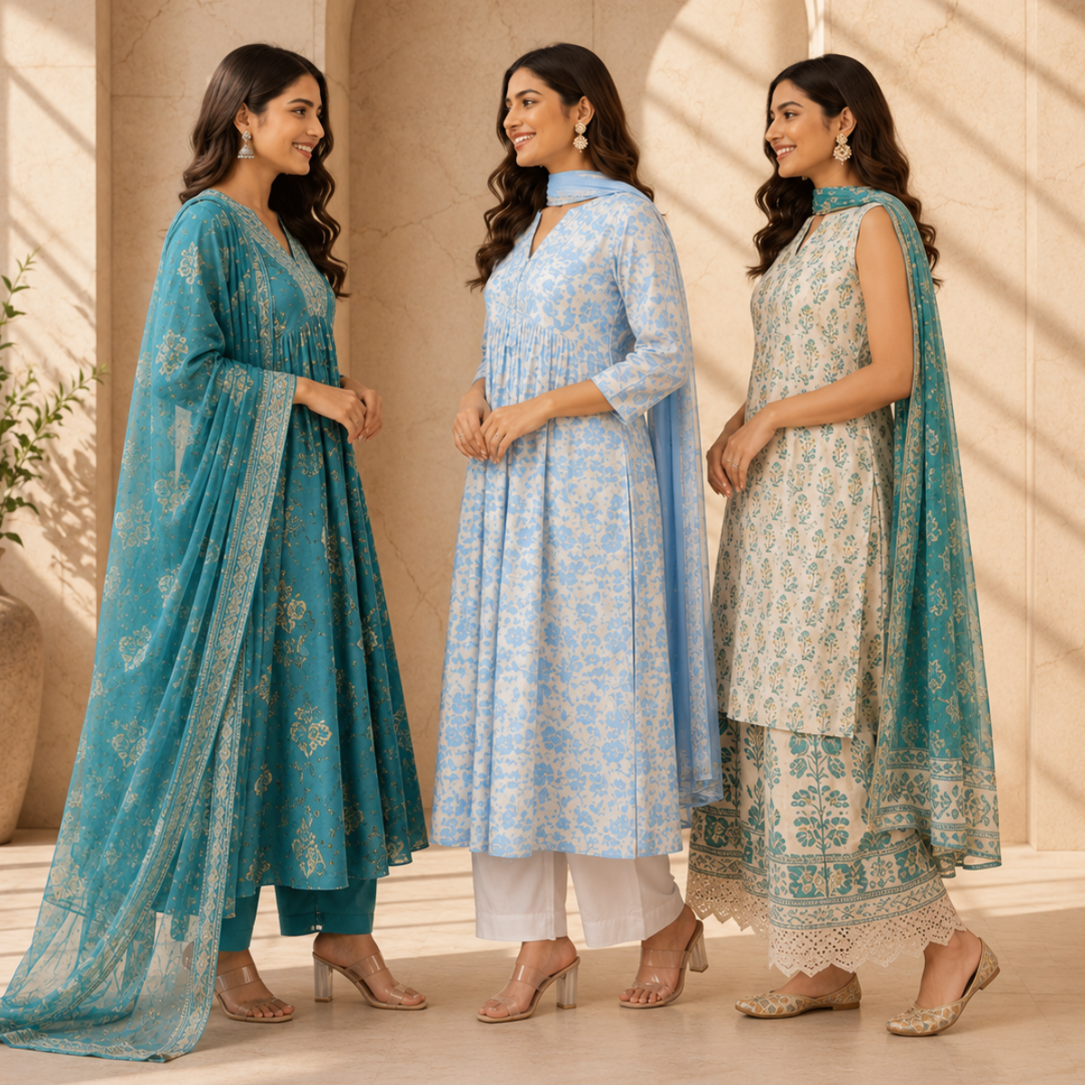3 Women's Kurta Set with Dupatta | Comfortable Fit ( KS3 )