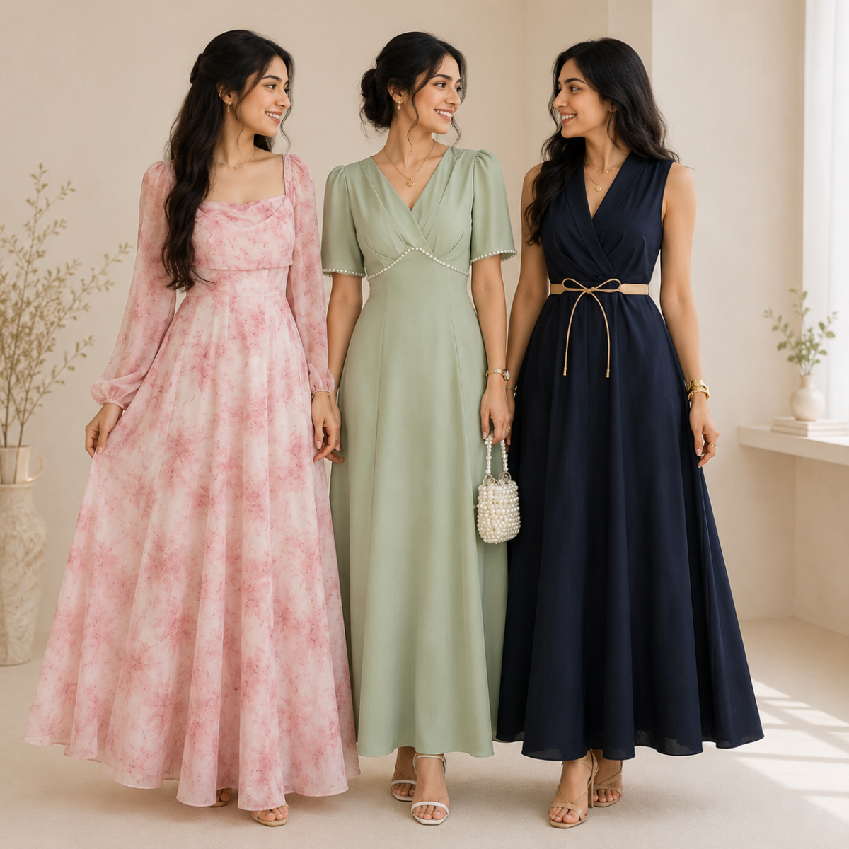 3 Women's Long Maxi Dress ( D4 )