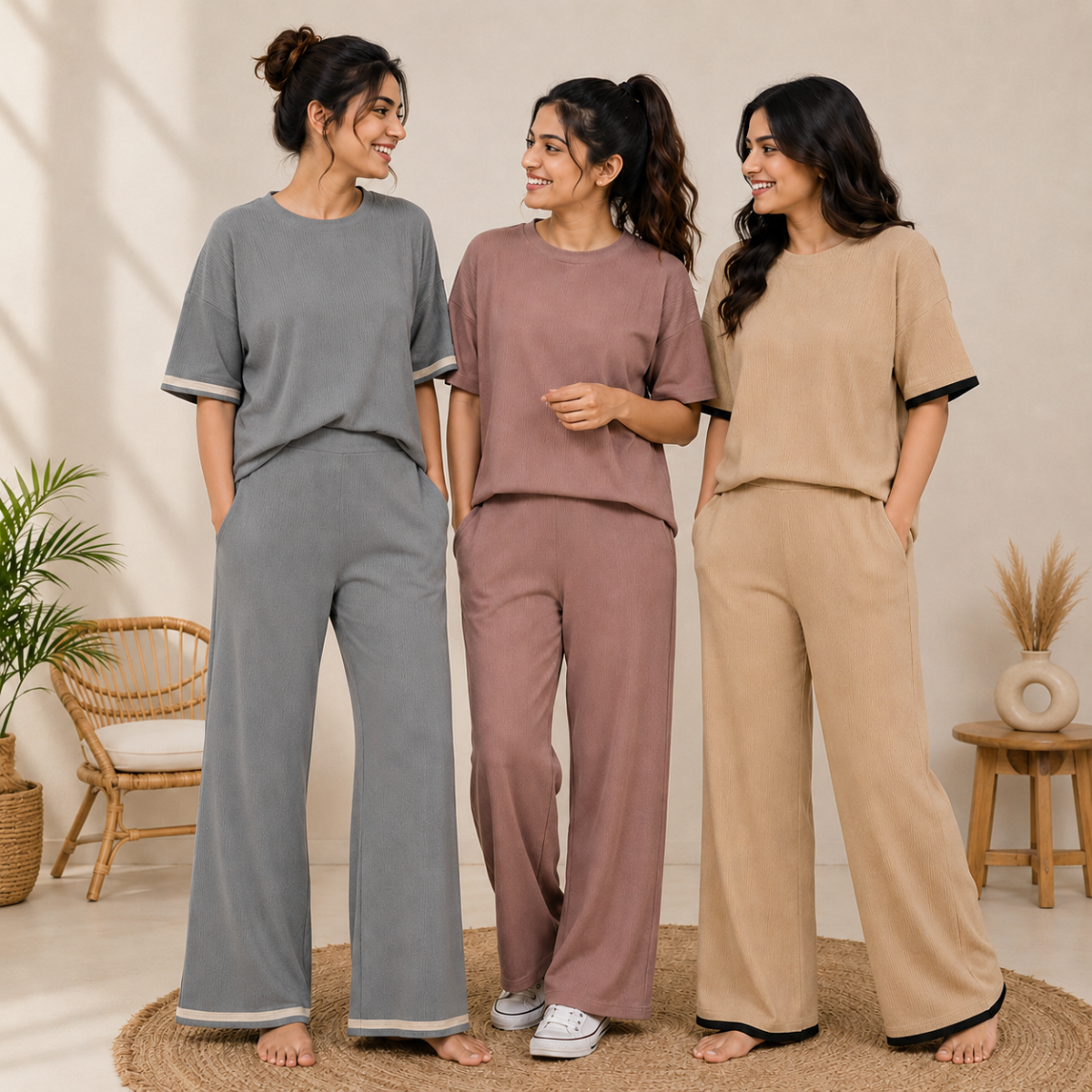 Women's Daily Wear T-Shirt with Trouser ( T4 )