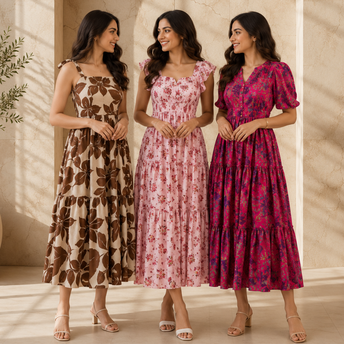 3 Women's Maxi Dress Collection | Everyday Style ( M4 )