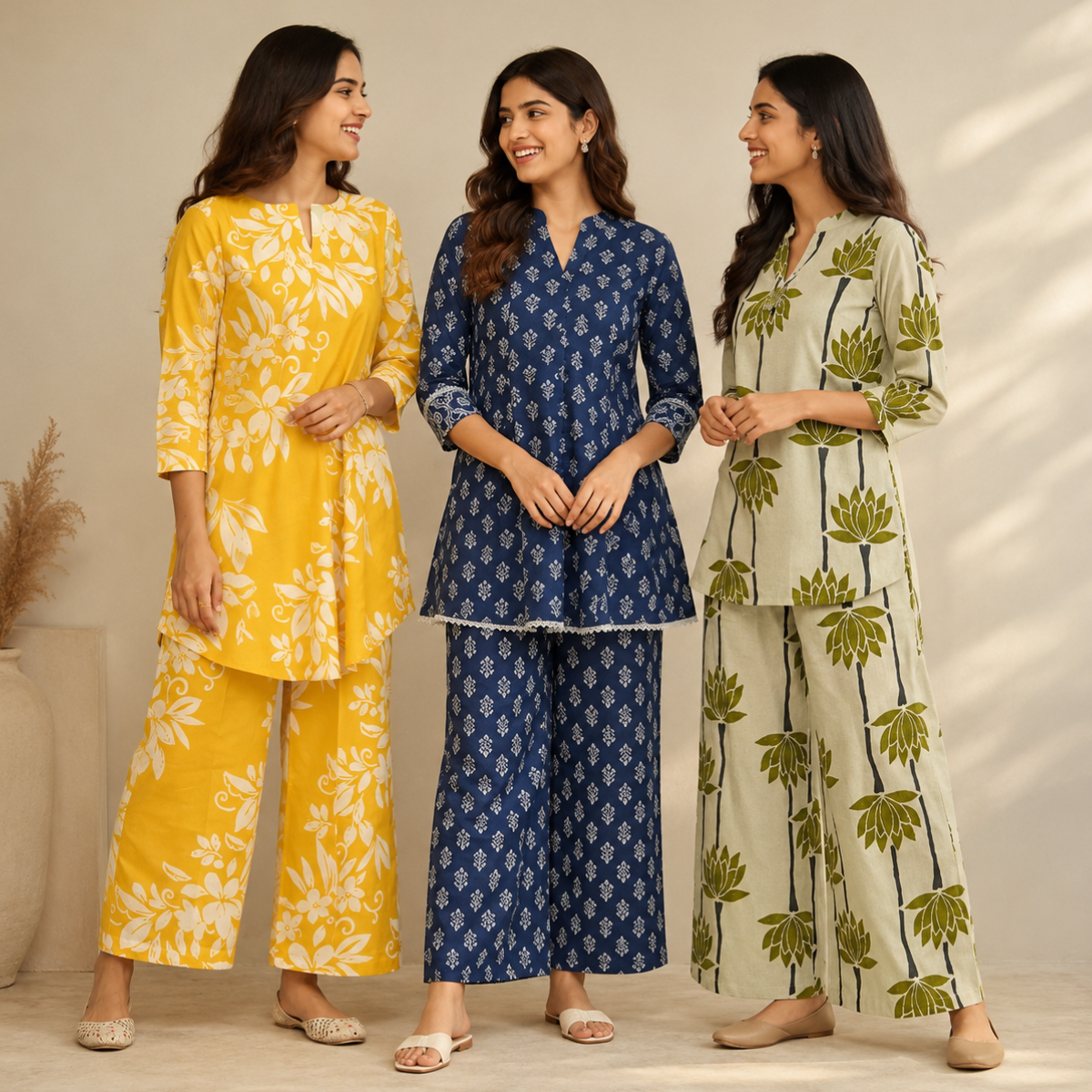 3 Women's Printed Co-Ord Set Collection ( P4 )