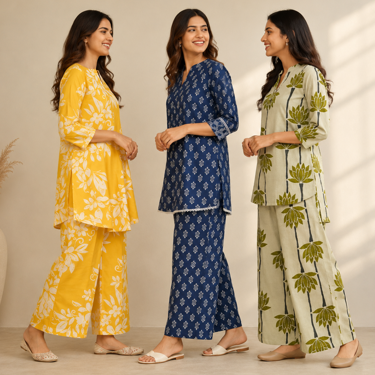 3 Women's Printed Co-Ord Set Collection ( P4 )