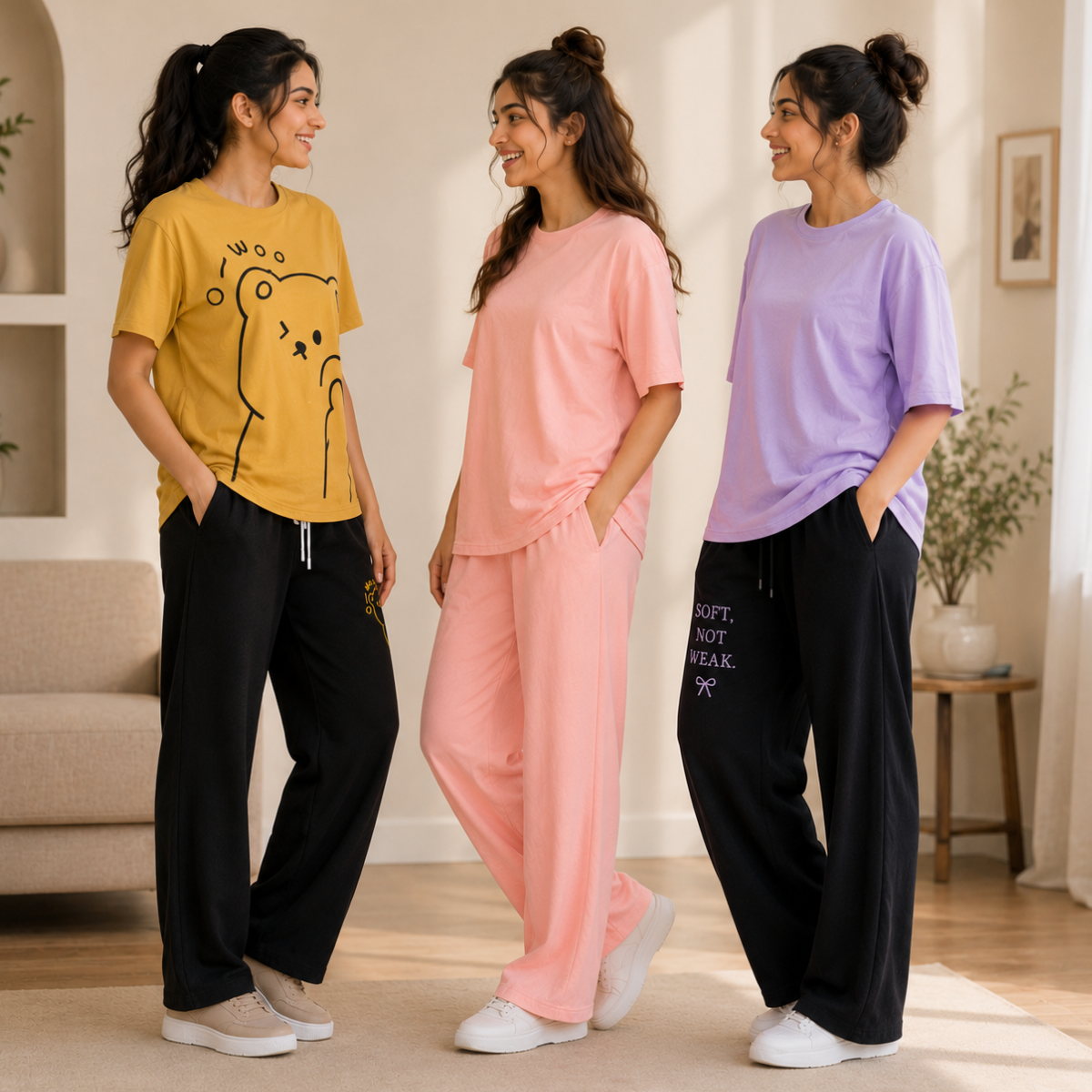 3 Women's T-Shirt with Trouser | Casual Wear ( T4 )