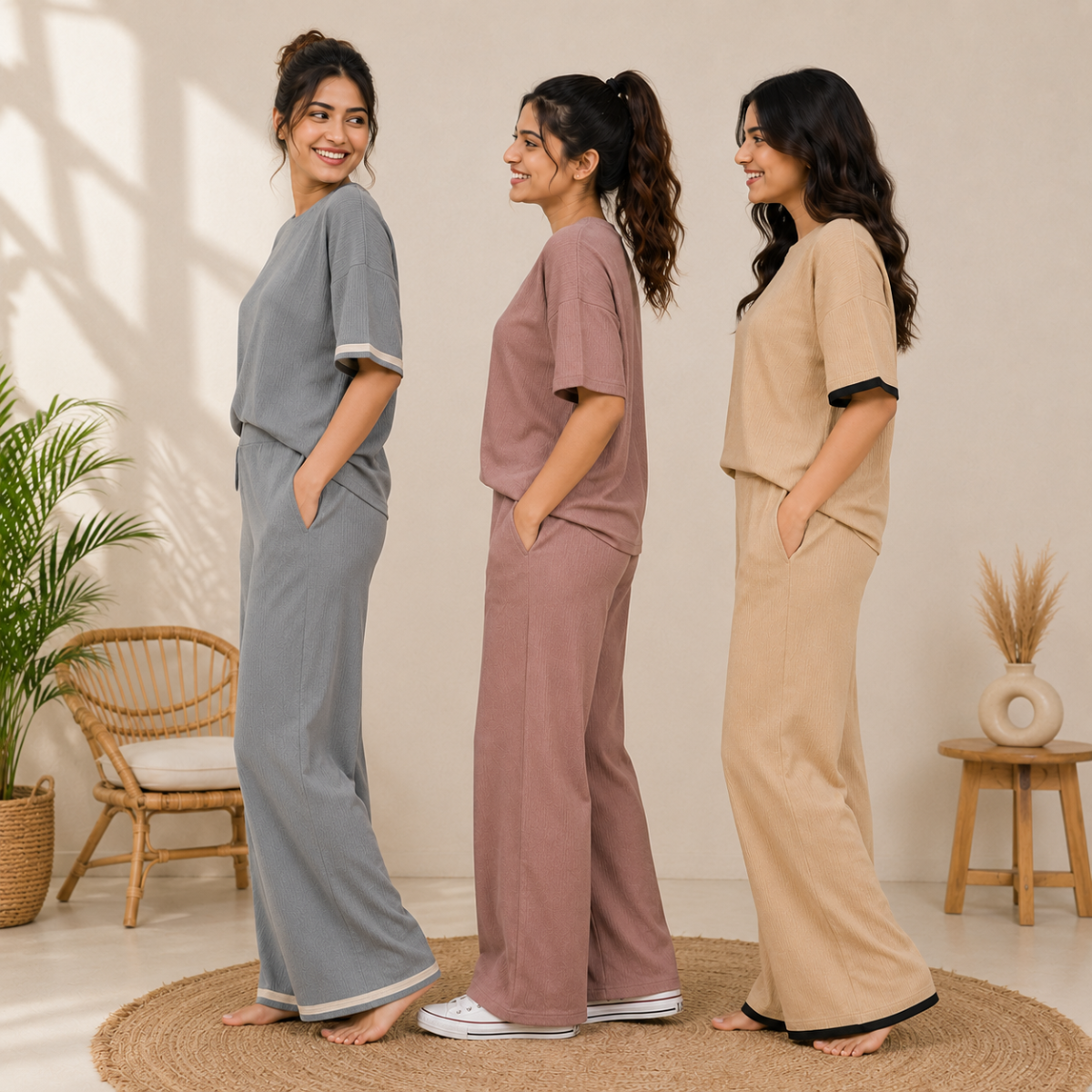 Women's Daily Wear T-Shirt with Trouser ( T4 )