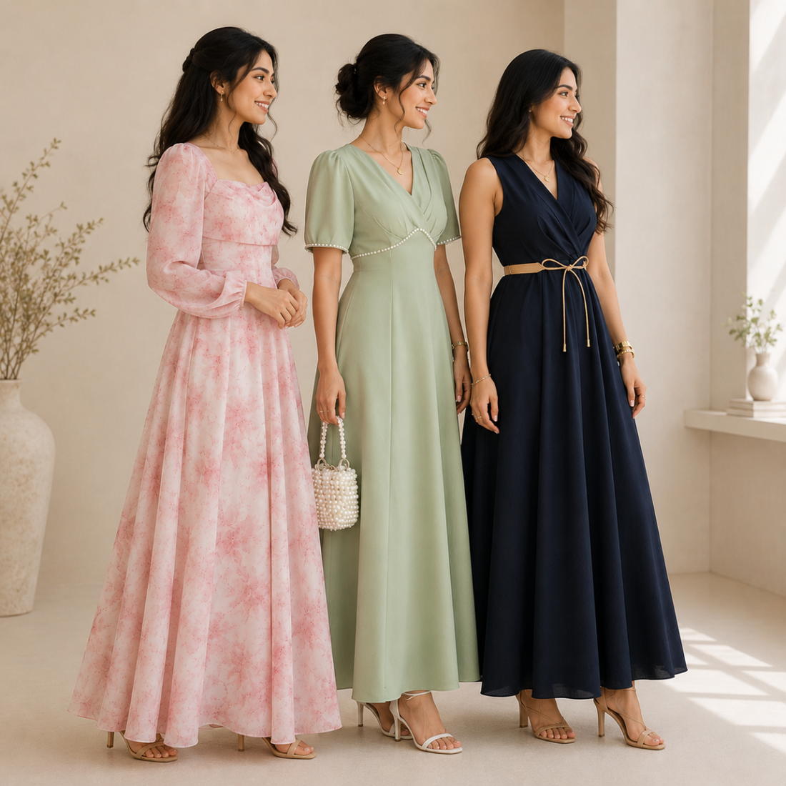 3 Women's Long Maxi Dress ( D4 )