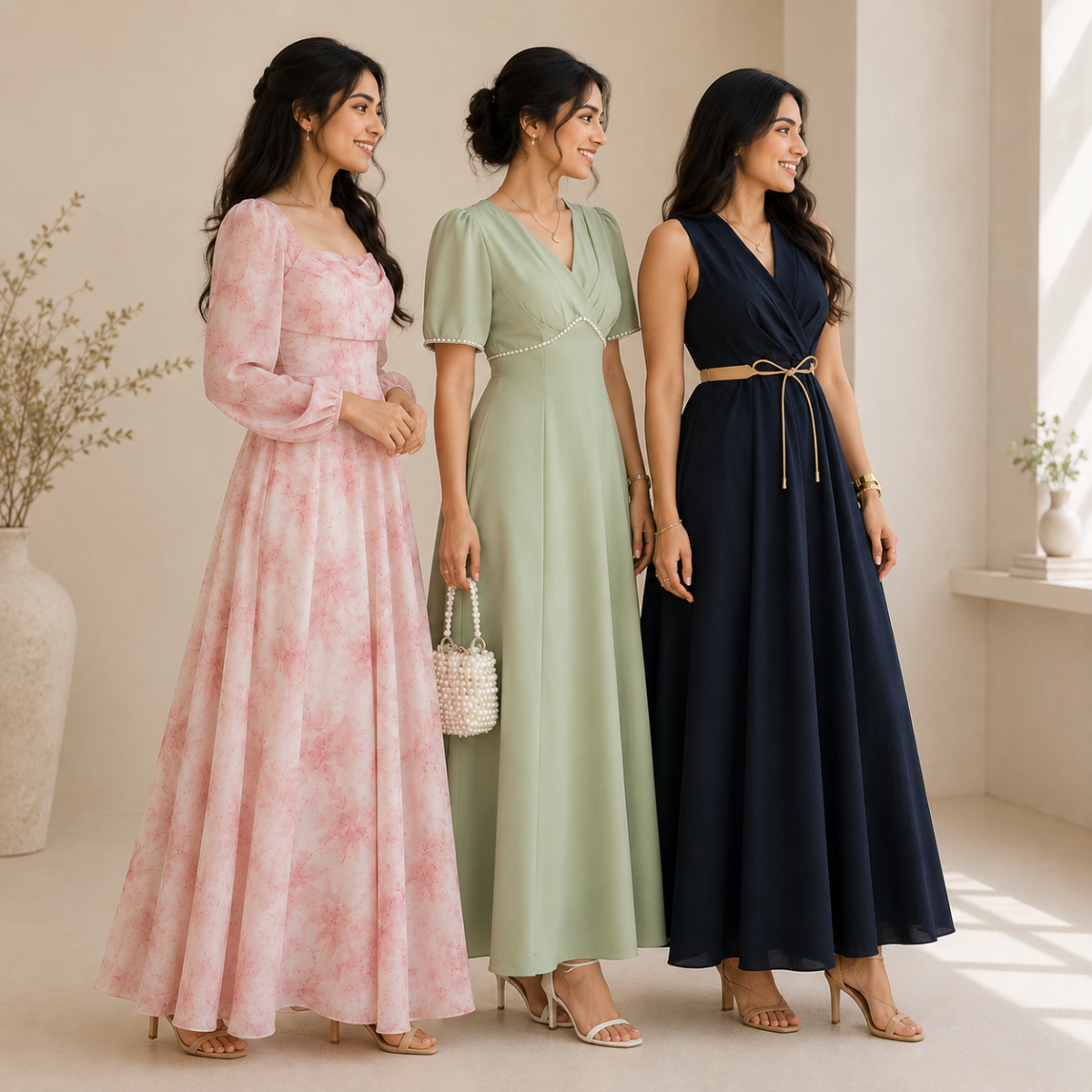 3 Women's Long Maxi Dress ( D4 )