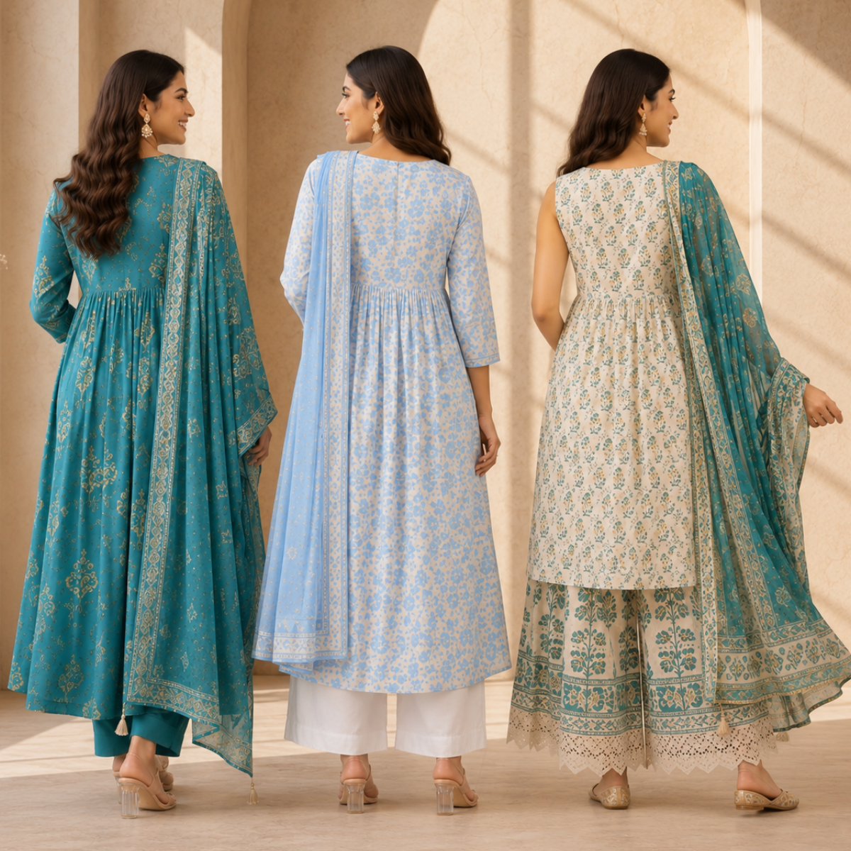 3 Women's Kurta Set with Dupatta | Comfortable Fit ( KS3 )
