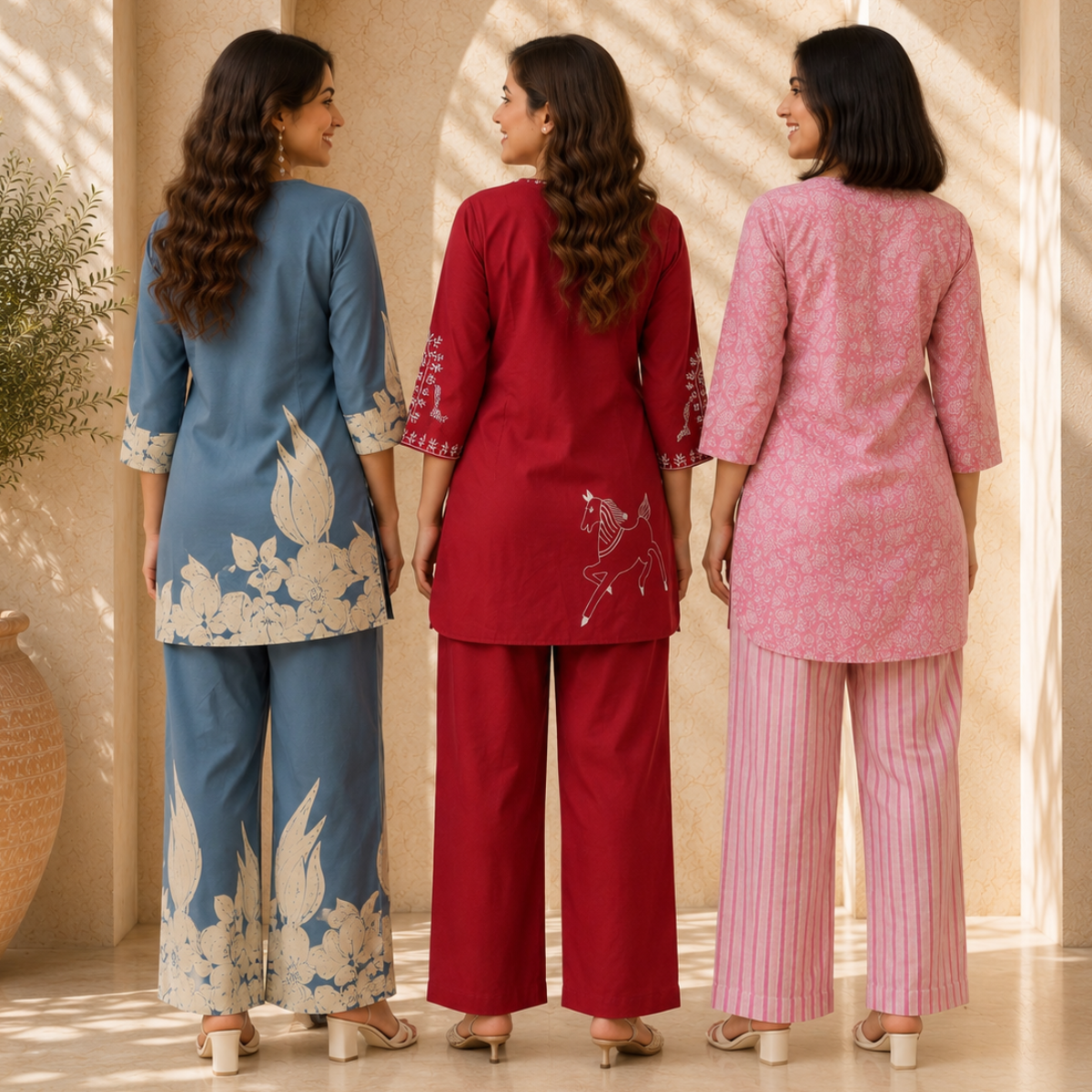 3 Women's Daily Wear Co-Ord Set ( D4 )