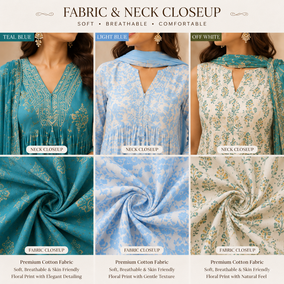 3 Women's Kurta Set with Dupatta | Comfortable Fit ( KS3 )