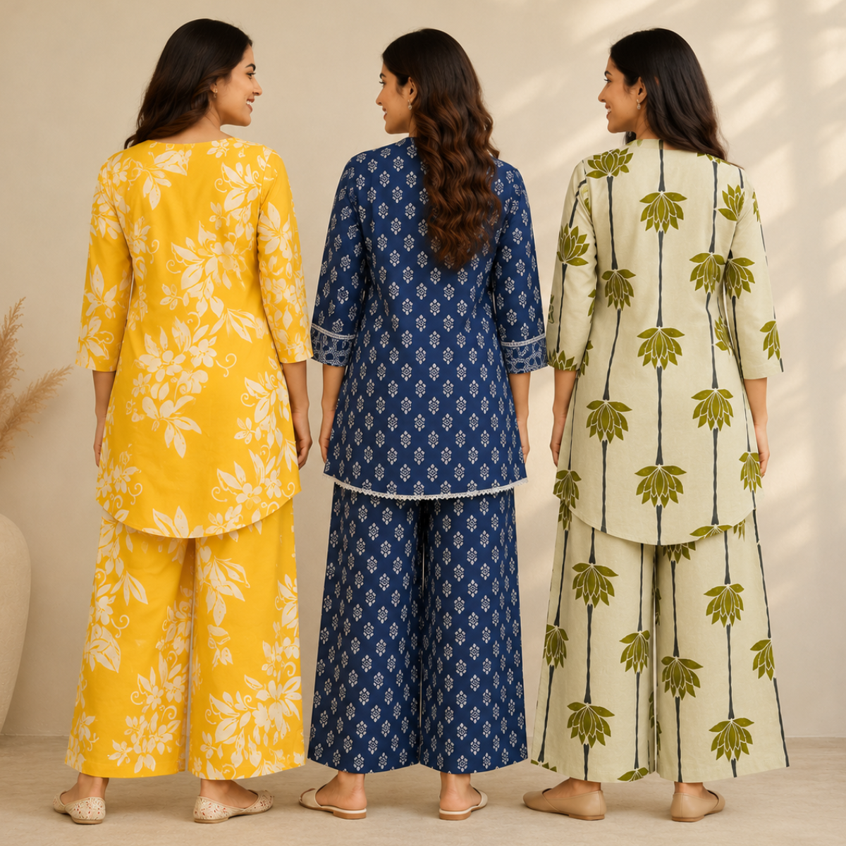 3 Women's Printed Co-Ord Set Collection ( P4 )