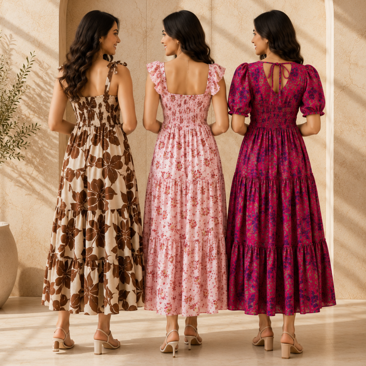 3 Women's Maxi Dress Collection | Everyday Style ( M4 )