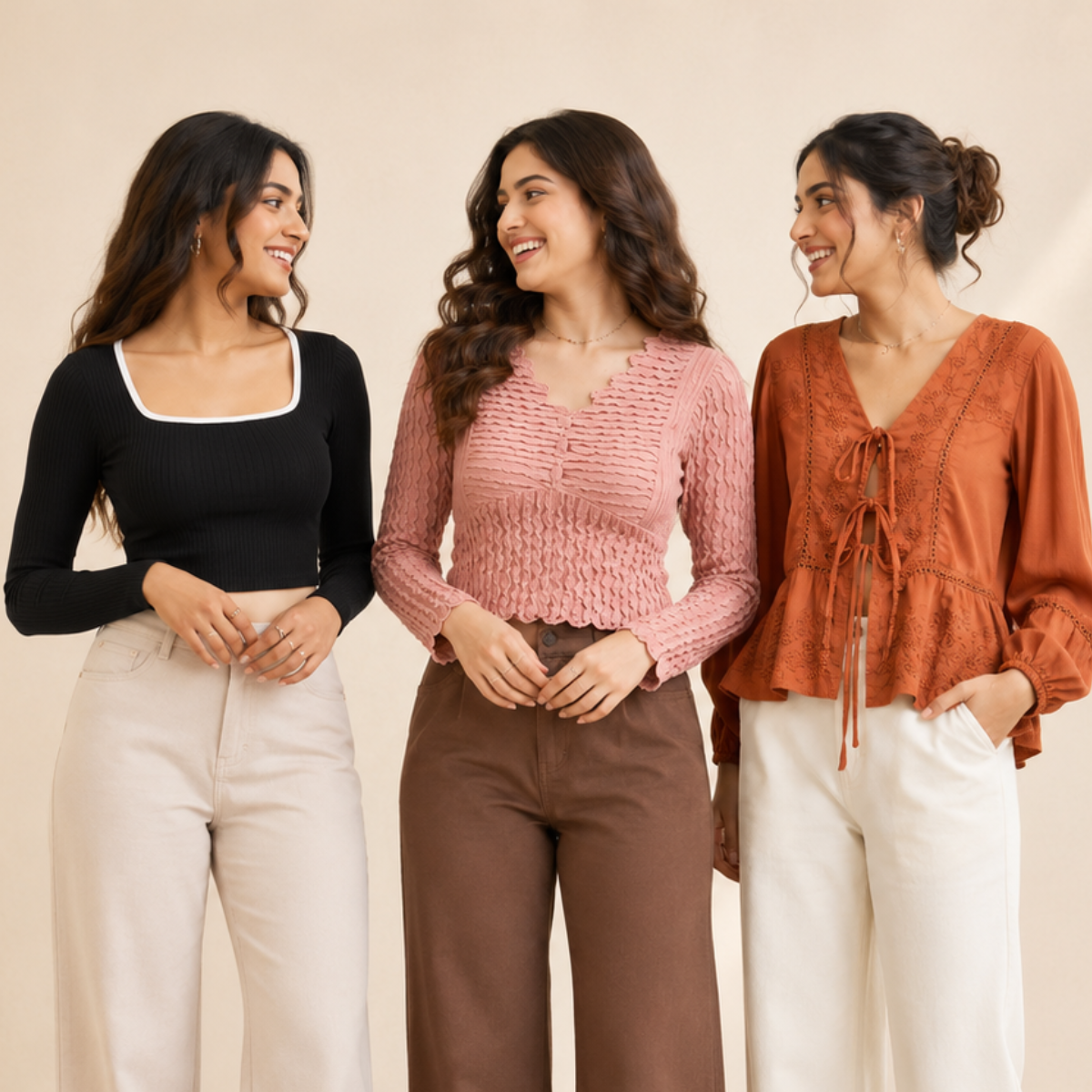 3 Women's Casual Western Tops ( CW-5 )