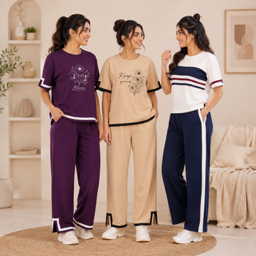 Women's Daily Wear T-Shirt with Trouser ( T5 )