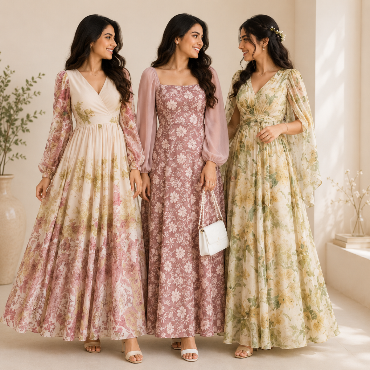 3 Women's Long Maxi Dress ( D5 )