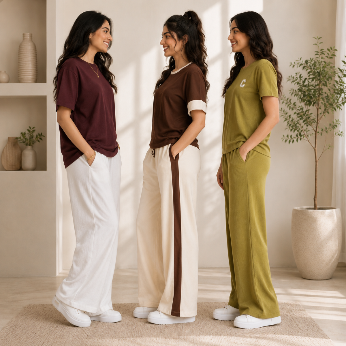 3 Women's T-Shirt with Trouser | Casual Wear ( T5 )