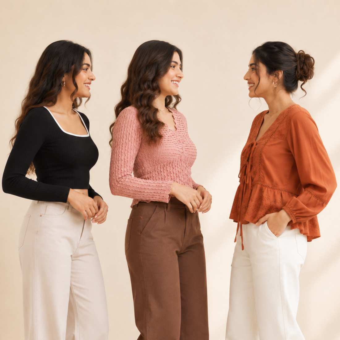3 Women's Casual Western Tops ( CW-5 )