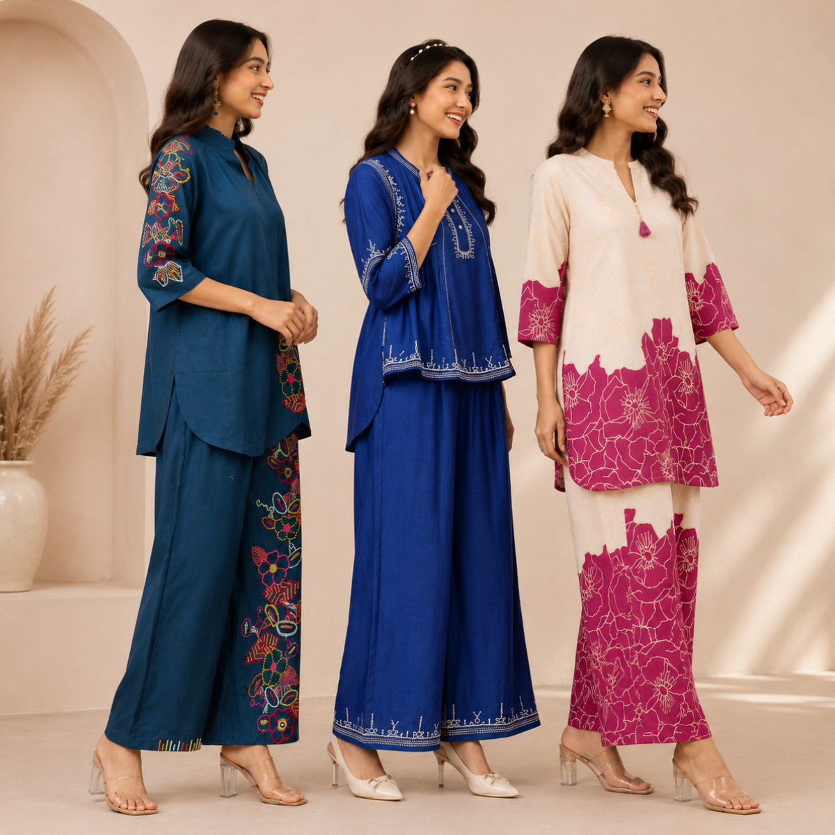 3 Women's Printed Co-Ord Set Collection ( P5 )