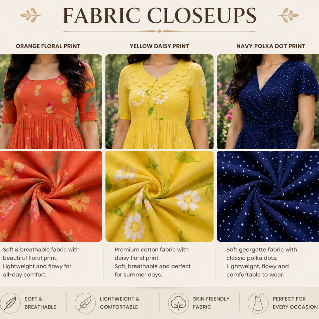 3 Pack Maxi Dress Combo | Trendy Long Dresses with FREE Black Palazzo | MD-04