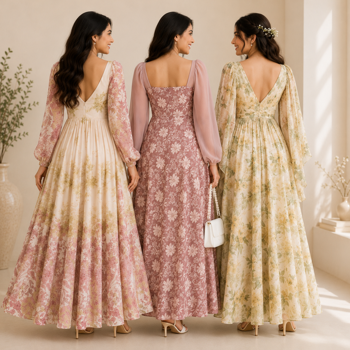 3 Women's Long Maxi Dress ( D5 )