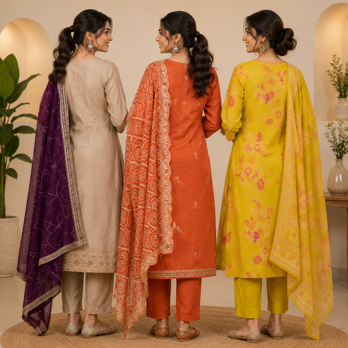 Women's 3 Kurti With Dupatta | Ethnic Wear (K-5)