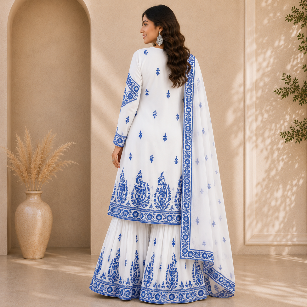 2 Combo Women’s Printed Kurta Sharara Sets | KS-4