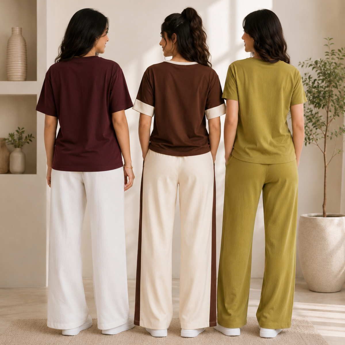 3 Women's T-Shirt with Trouser | Casual Wear ( T5 )