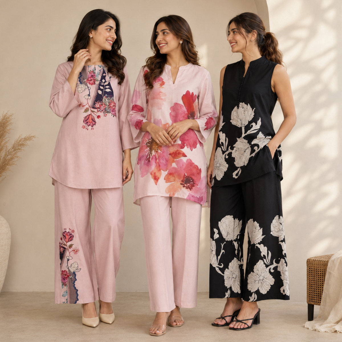 3 Women's Printed Co-Ord Set Collection ( P6 )