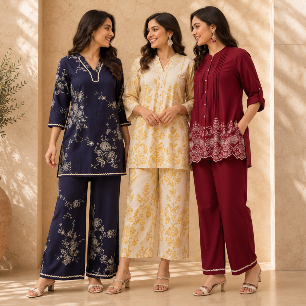 3 Women's Daily Wear Co-Ord Set ( D6 )