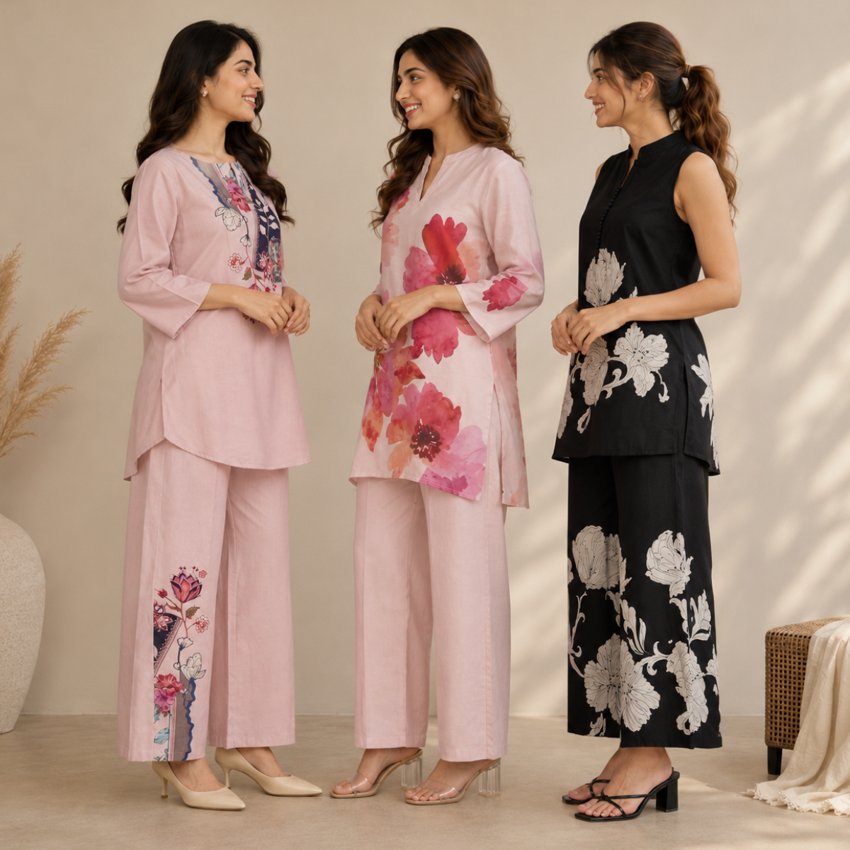 3 Women's Printed Co-Ord Set Collection ( P6 )