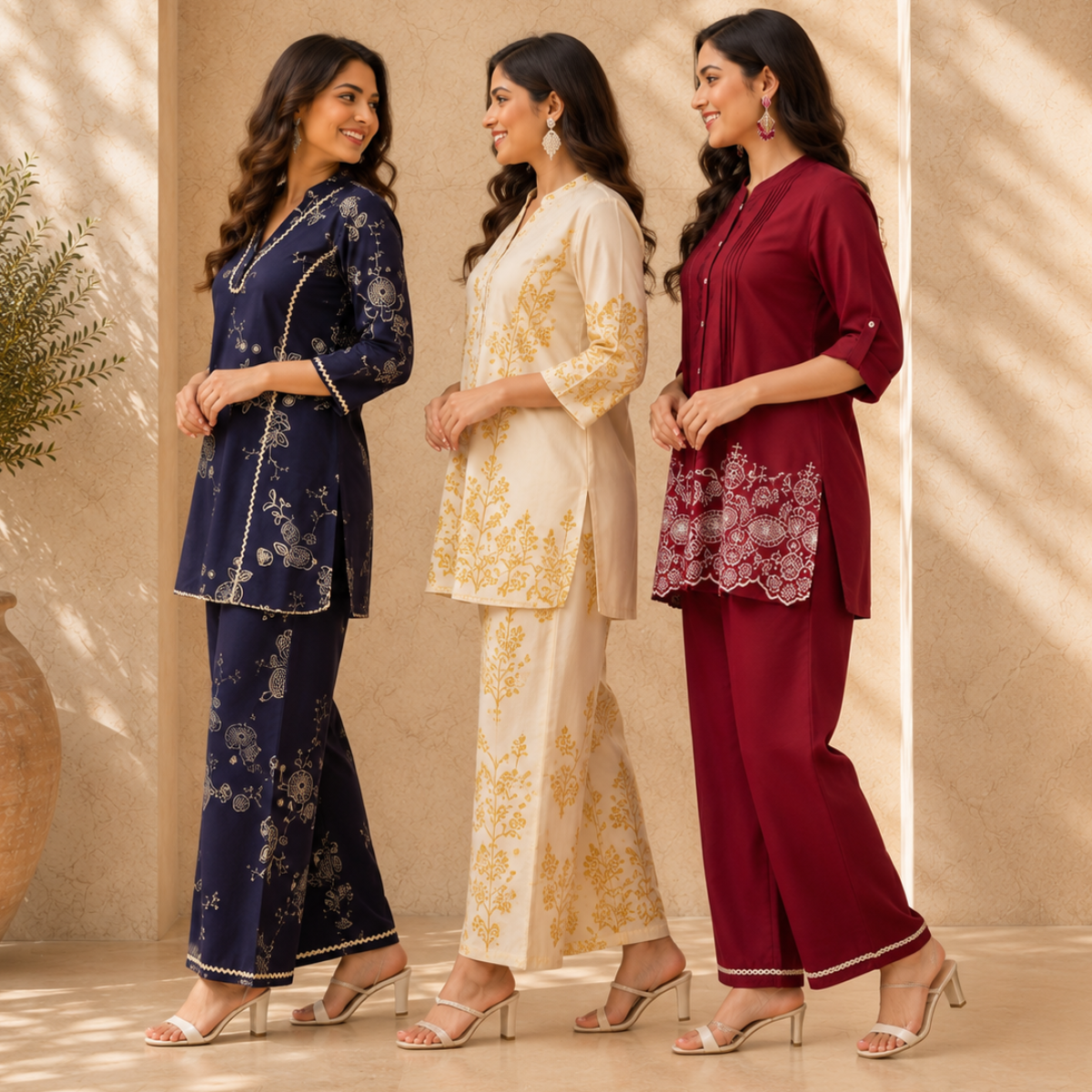 3 Women's Daily Wear Co-Ord Set ( D6 )