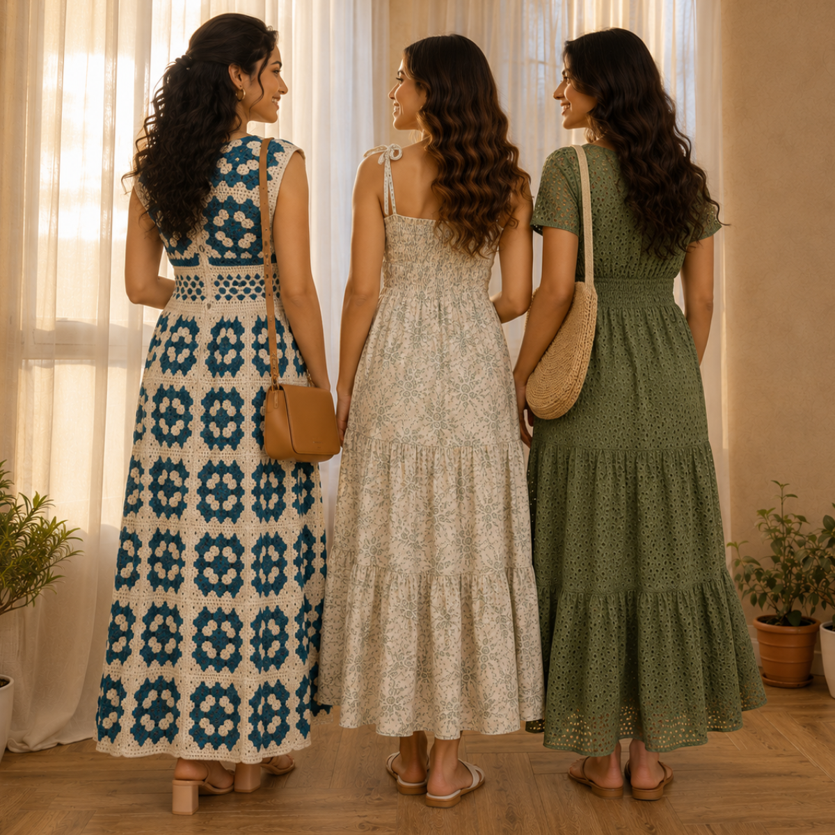 3 Women’s Printed Maxi Dress Collection ( P6 )