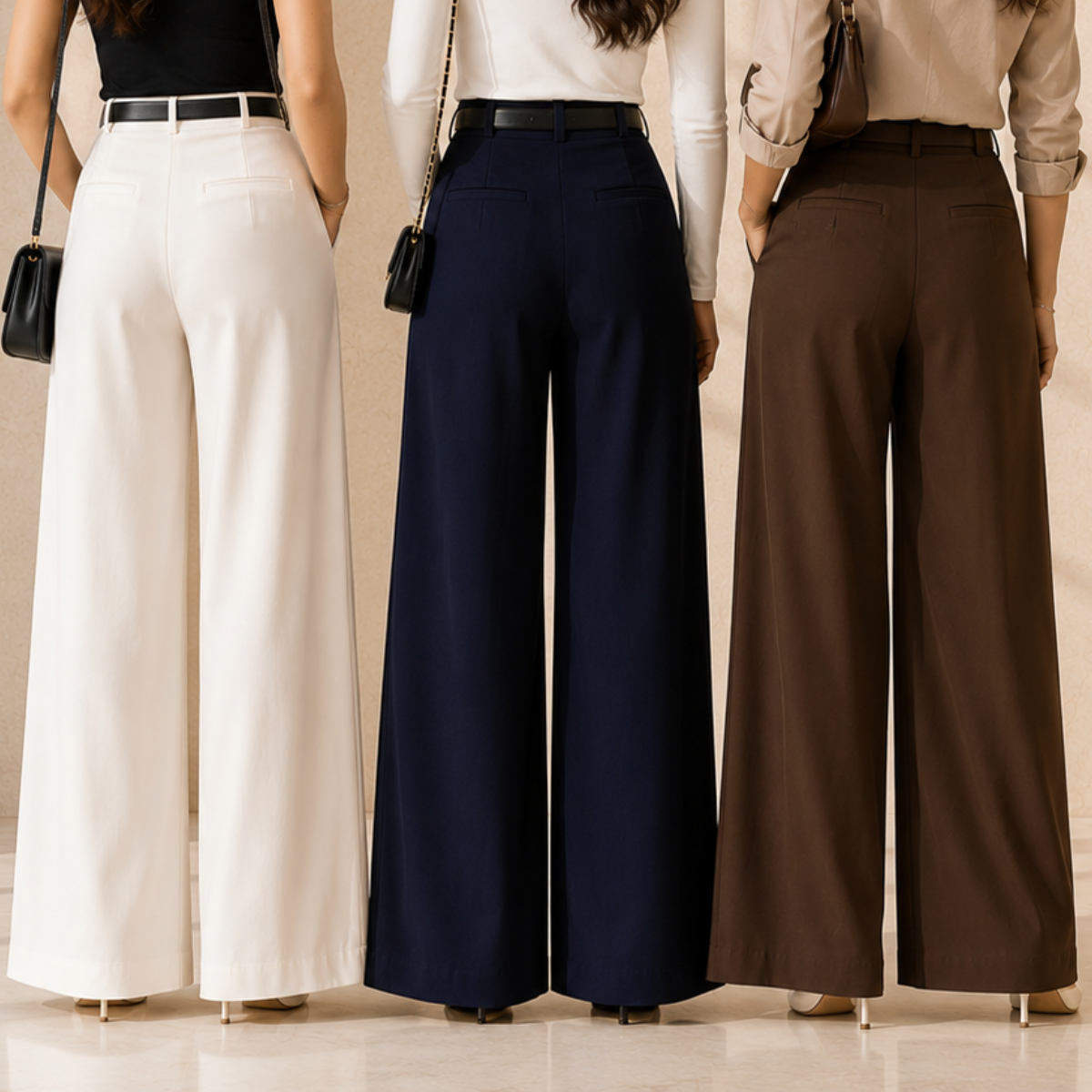 3 Women's High Waist Trousers ( T6 )