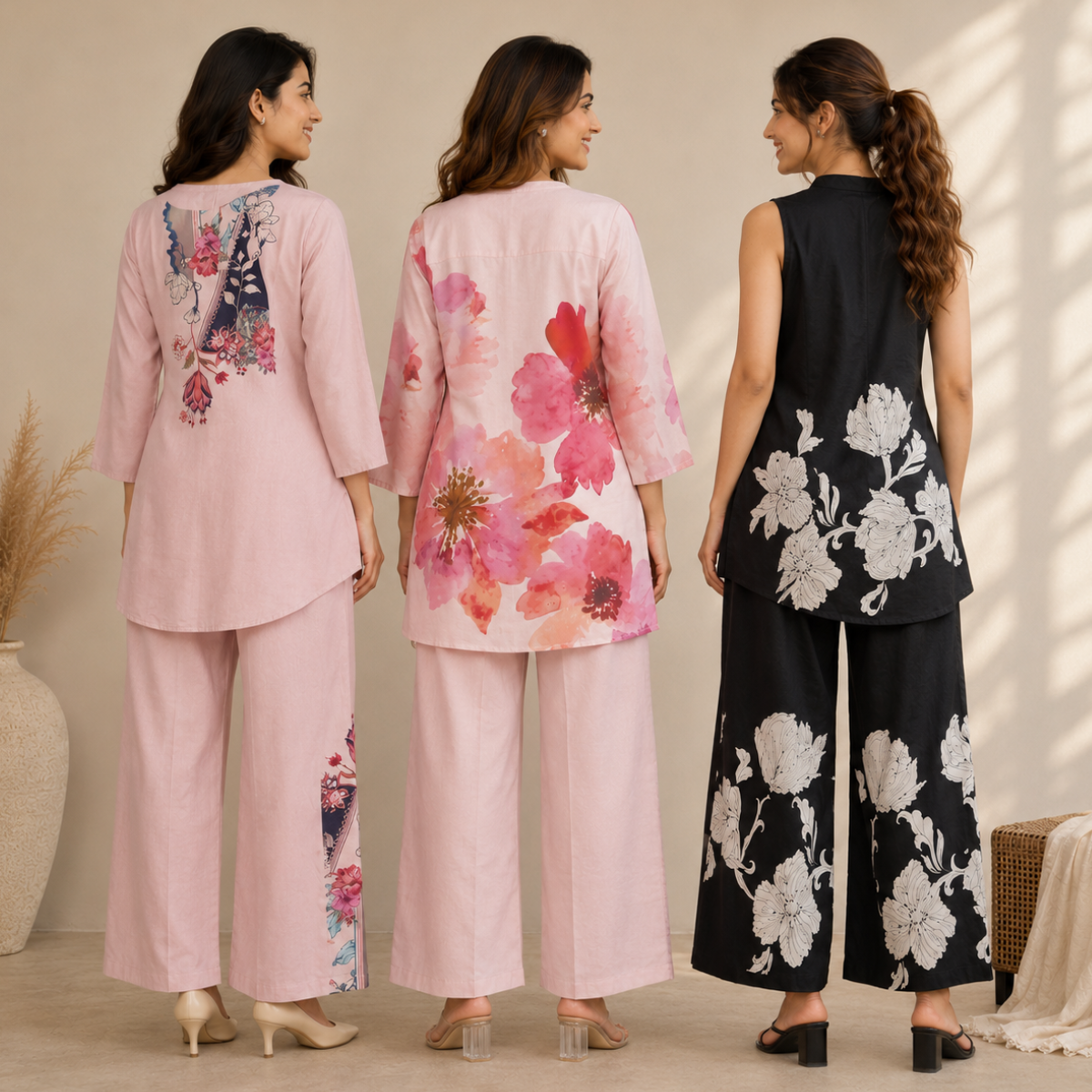 3 Women's Printed Co-Ord Set Collection ( P6 )