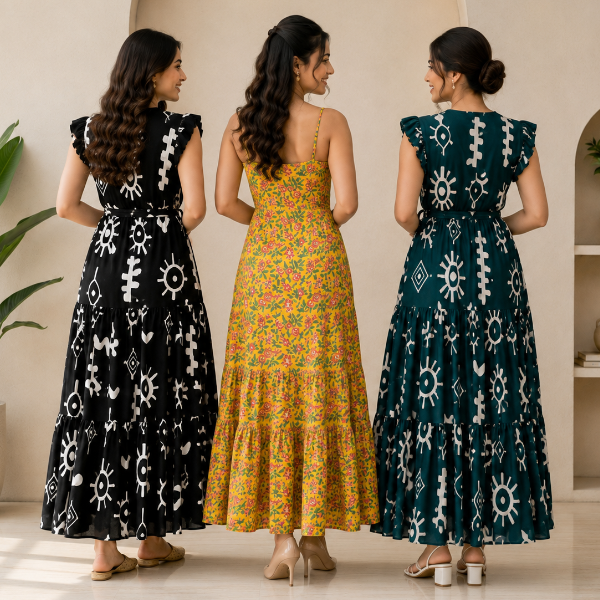 3 Women's Maxi Dress Collection | Everyday Style ( M6 )