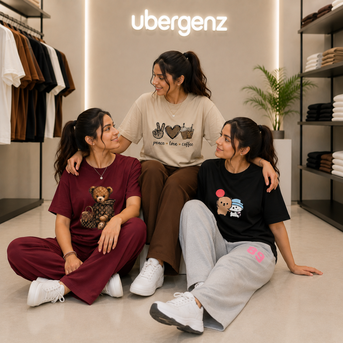 3 Women’s T-Shirt With Matching Trouser ( T5 )