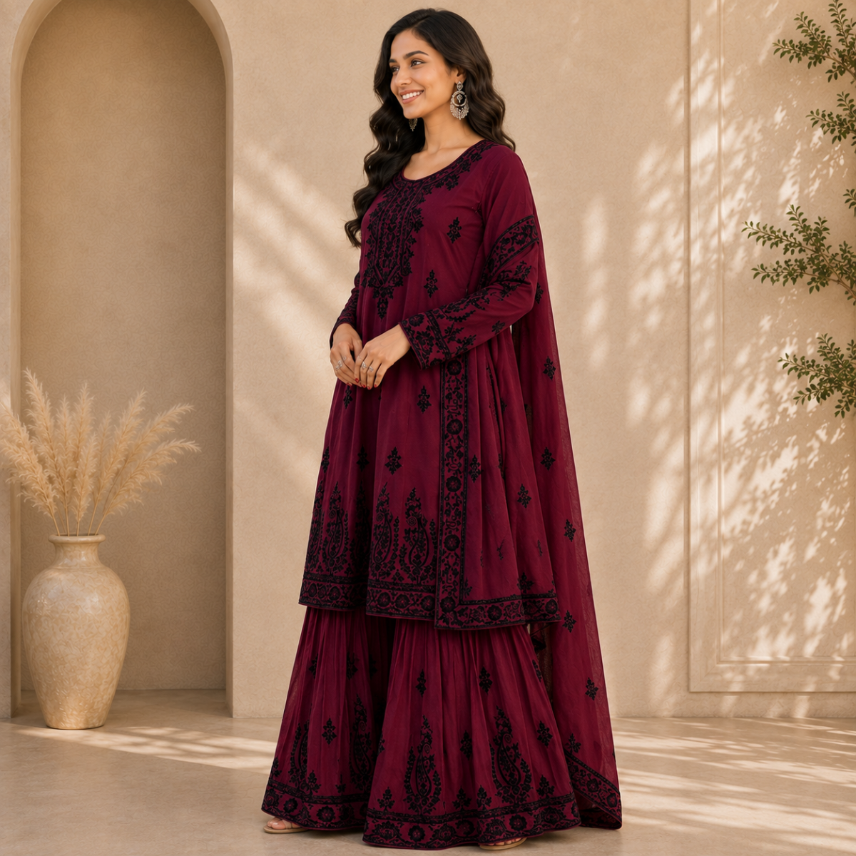 2 Combo Women’s Printed Kurta Sharara Sets | KS-4