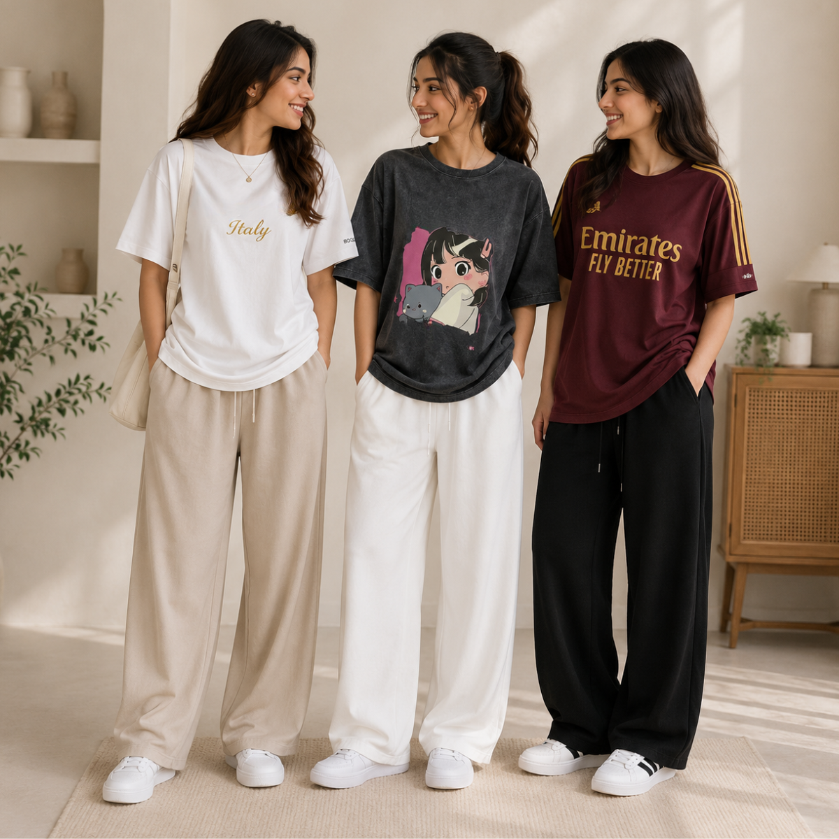 3 Women's T-Shirt with Trouser | Casual Wear ( T7 )