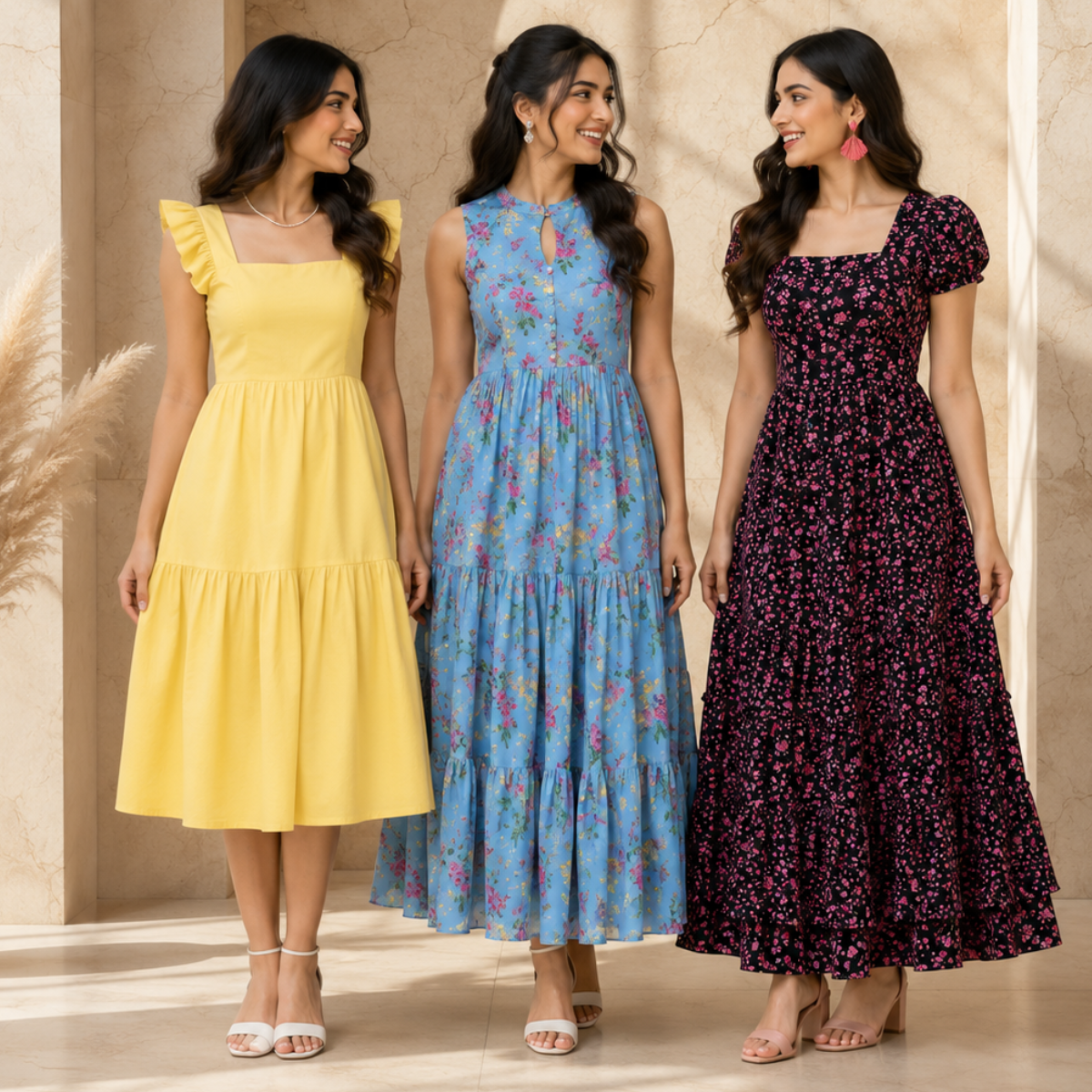 3 Women's Maxi Dress Collection | Everyday Style ( M7 )