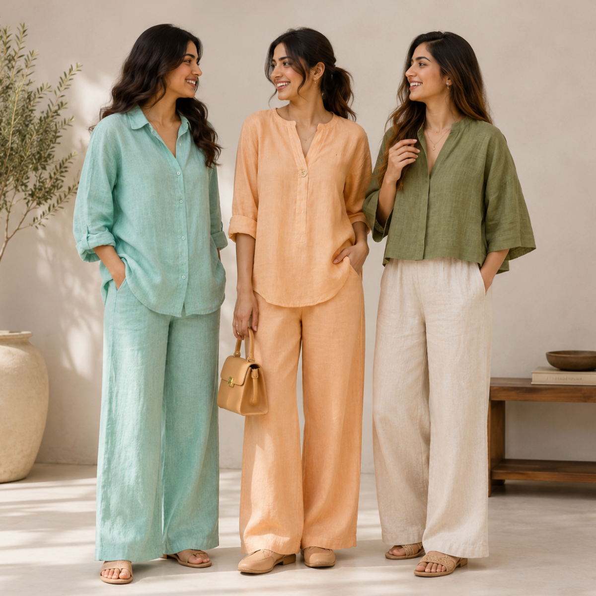 3 Linen Top with Bottom ( L7 )
