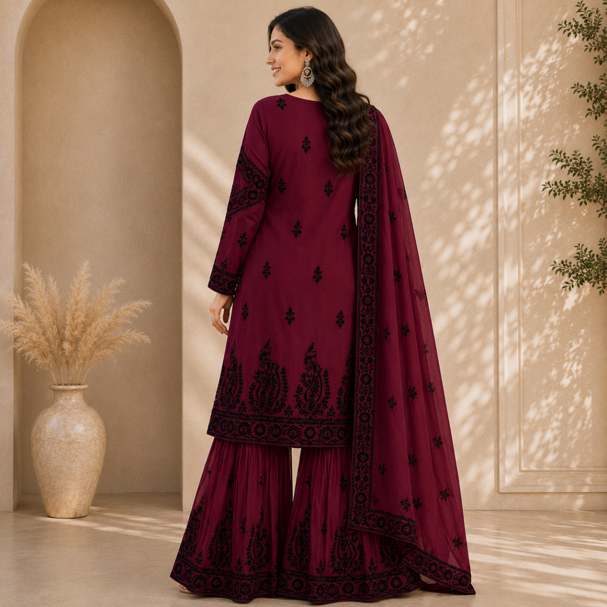 2 Combo Women’s Printed Kurta Sharara Sets | KS-4