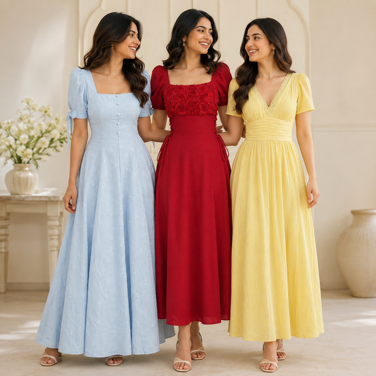 3 Women's Long Maxi Dress ( D1 )