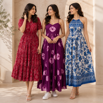 3 Women's Maxi Dress Collection | Everyday Style ( M1 )