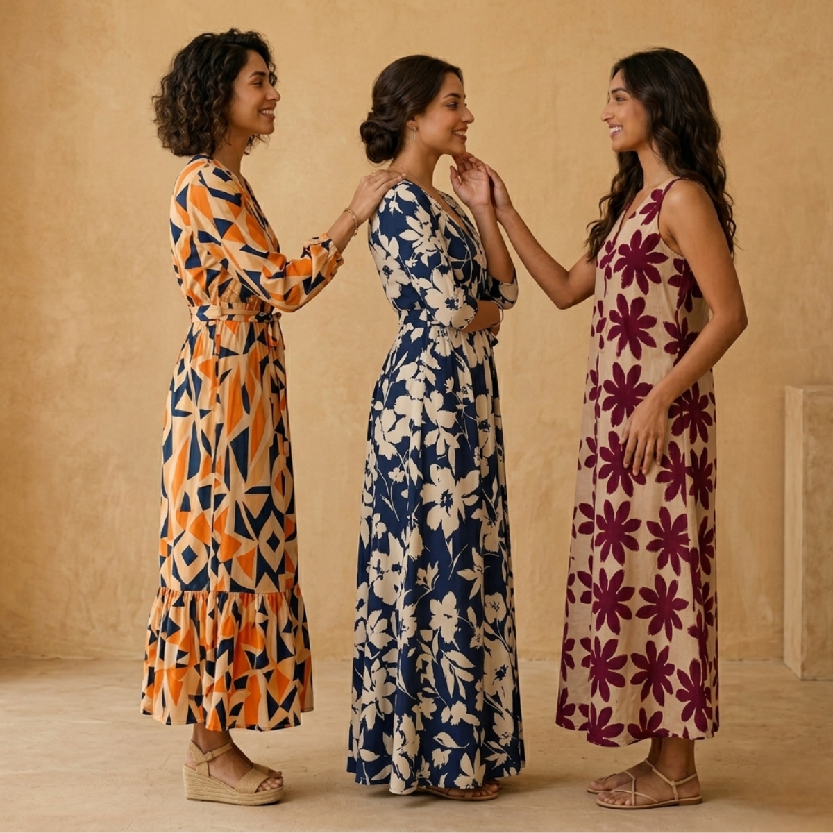 3 Printed Maxi Dress – Style Meets Comfort | MD-07