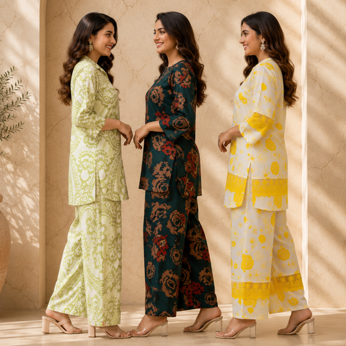 3 Women's Daily Wear Co-Ord Set ( D7 )