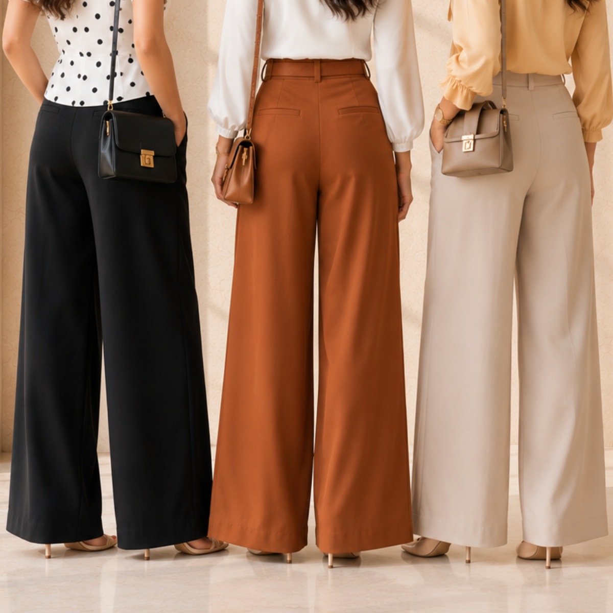 3 Women's High Waist Trousers ( T7 )