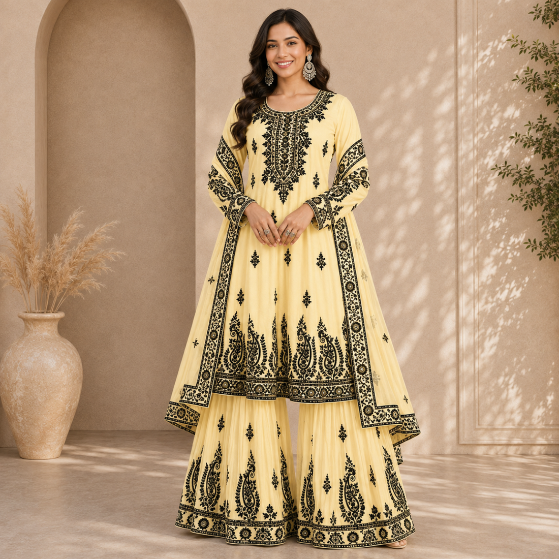 2 Combo Women’s Printed Kurta Sharara Sets | KS-5