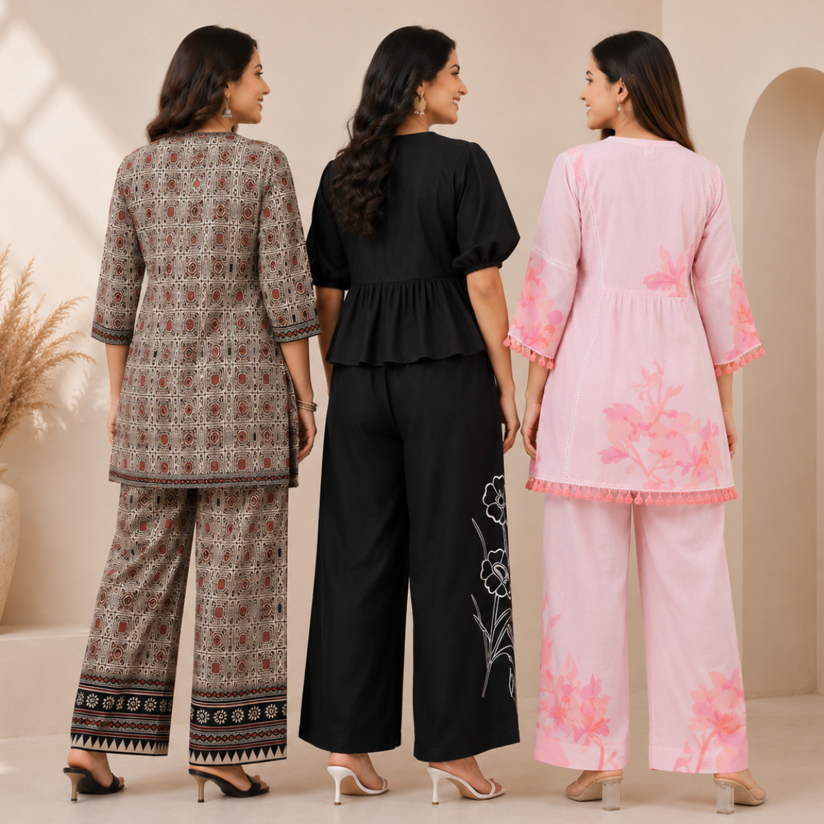 3 Women's Printed Co-Ord Set Collection ( P7 )