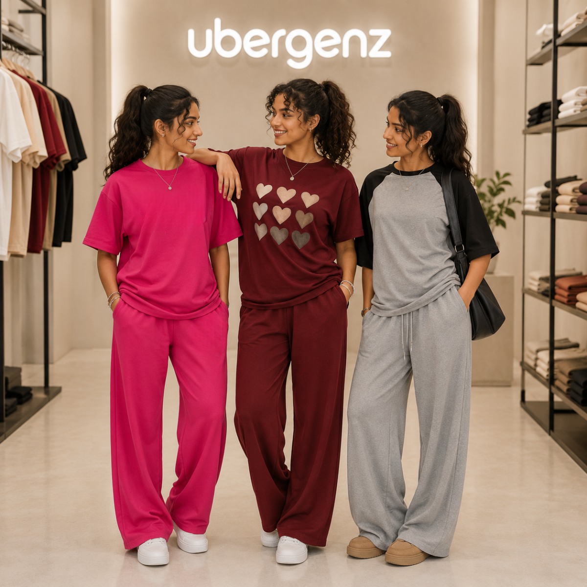 3 Women’s T-Shirt With Matching Trouser ( T6 )