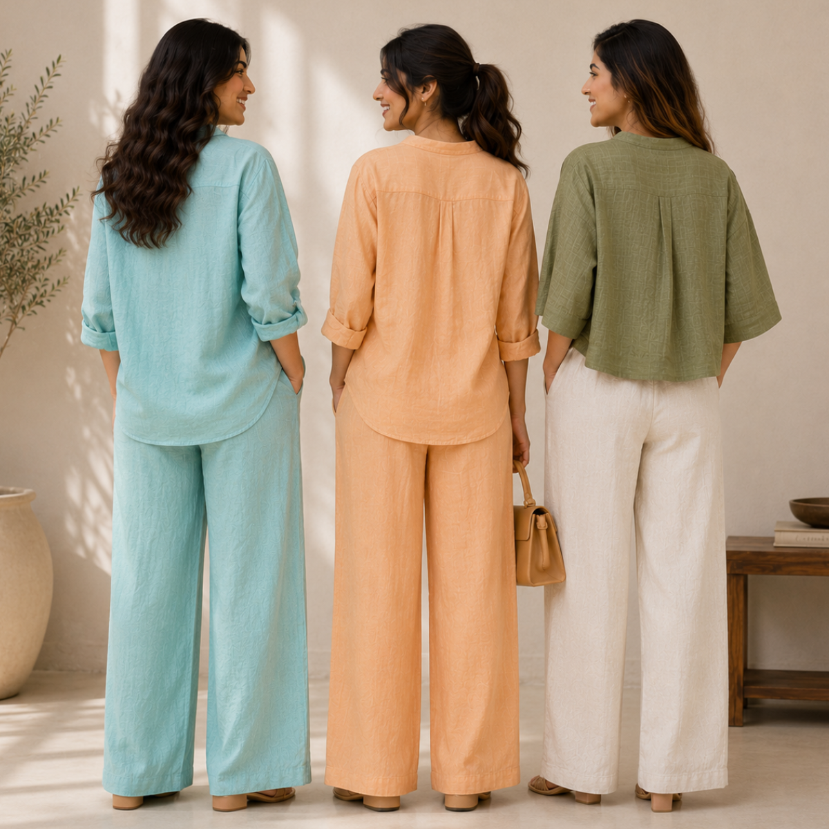 3 Linen Top with Bottom ( L7 )