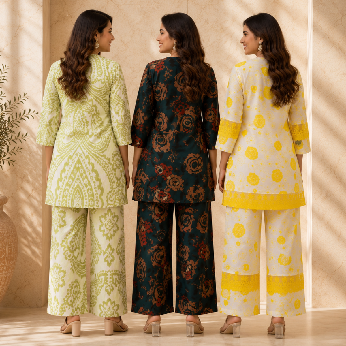 3 Women's Daily Wear Co-Ord Set ( D7 )